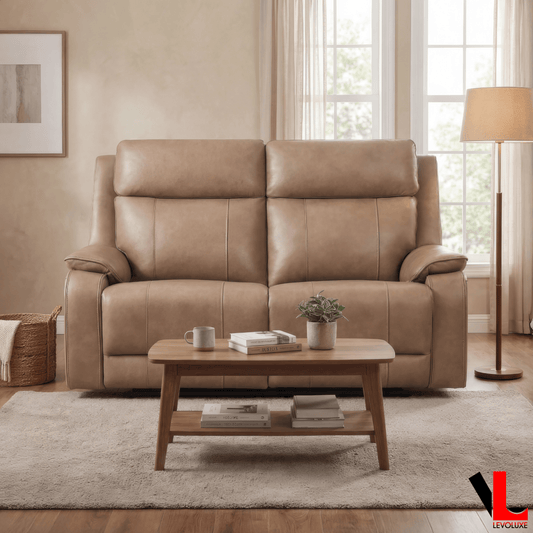 Levoluxe Brindle 60" Leather Match Power Reclining 2 Seater Loveseat, image 2