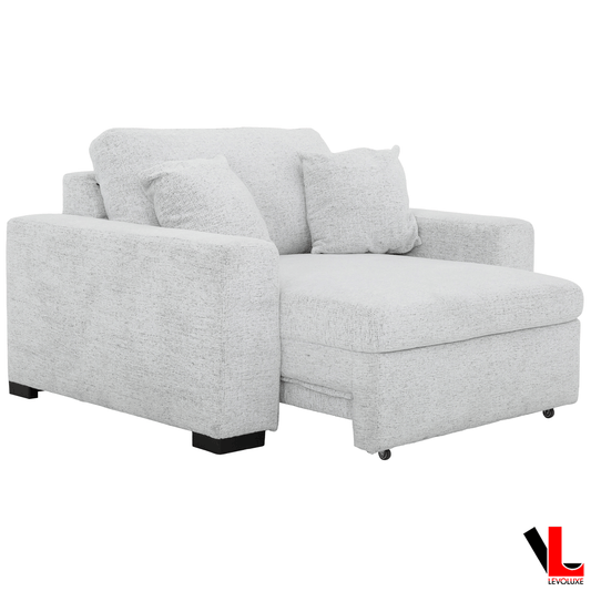 Levoluxe Chair Galveston 58.5" Power Sliding Chair in Chelsea Arctic