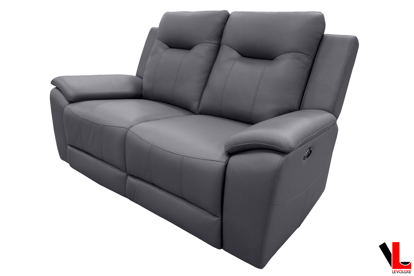 Levoluxe Loveseat Avante 66" Jaxxon Steel Power Reclining 2 Seater Loveseat