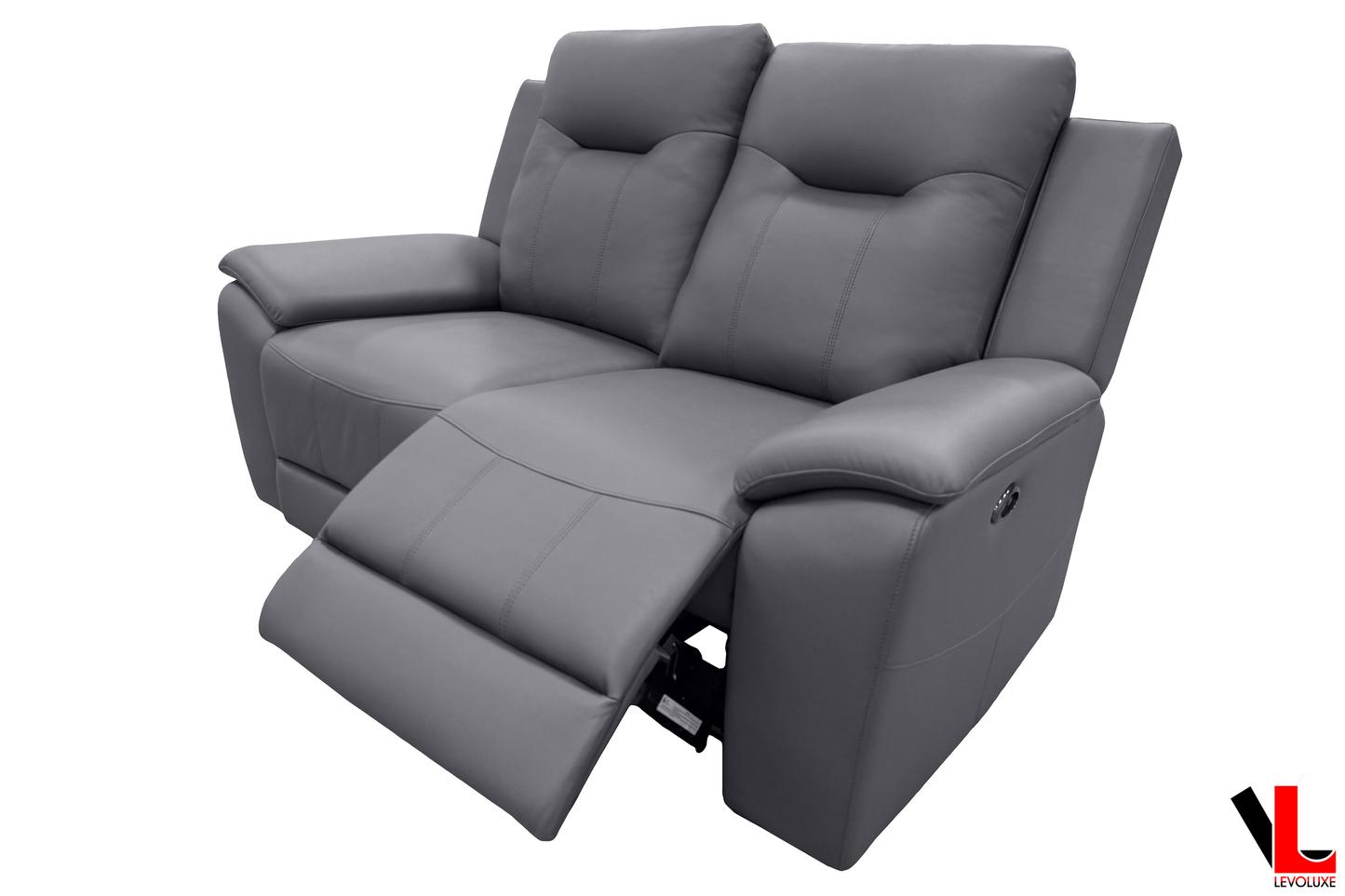 Levoluxe Loveseat Avante 66" Jaxxon Steel Power Reclining 2 Seater Loveseat