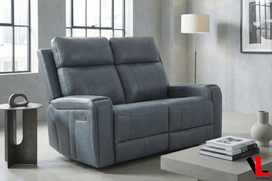 Levoluxe Cavron 58" Leather Match Power Reclining 2 Seater Loveseat with Power Headrests, image 2