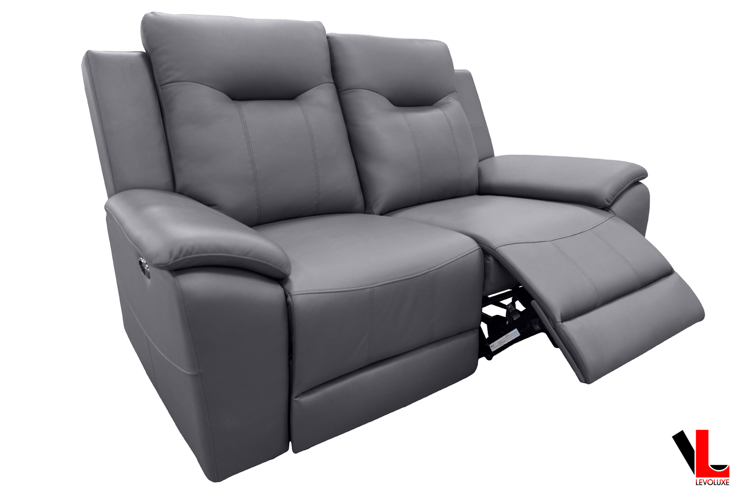 Levoluxe Sofa Set Avante 3 Piece Power Reclining Sofa, Loveseat and Chair in Jaxxon Steel