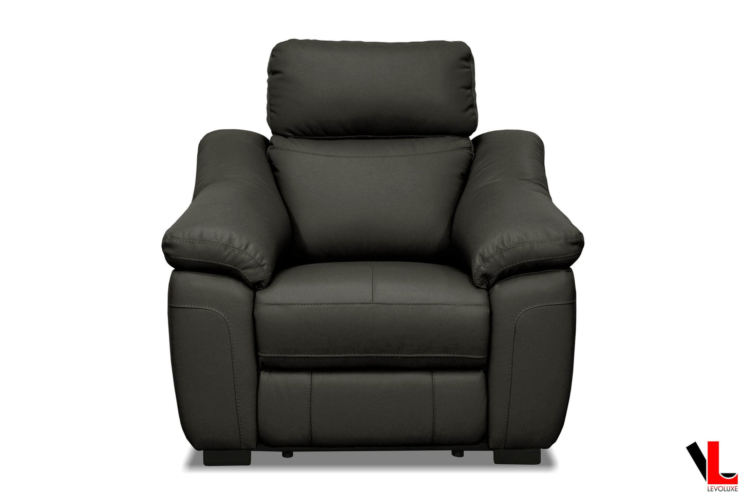 Levoluxe Chair Maverick 42" Power Reclining Chair with Power Headrest in Dark Chocolate Leather Match
