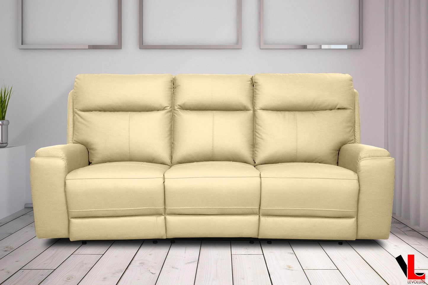 Levoluxe Sofa Set Arlo 2 Piece Power Reclining Sofa and Loveseat Set with Power Headrests in Leather Match - Available in 2 Colours