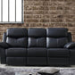 Pending - Levoluxe Black Aveon 83" Pillow Top Arm Reclining Sofa in Leather Match - Available in 2 Colours