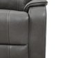 Levoluxe Brindle 62" Power Reclining 2 Seater Loveseat in Charcoal Leather Match