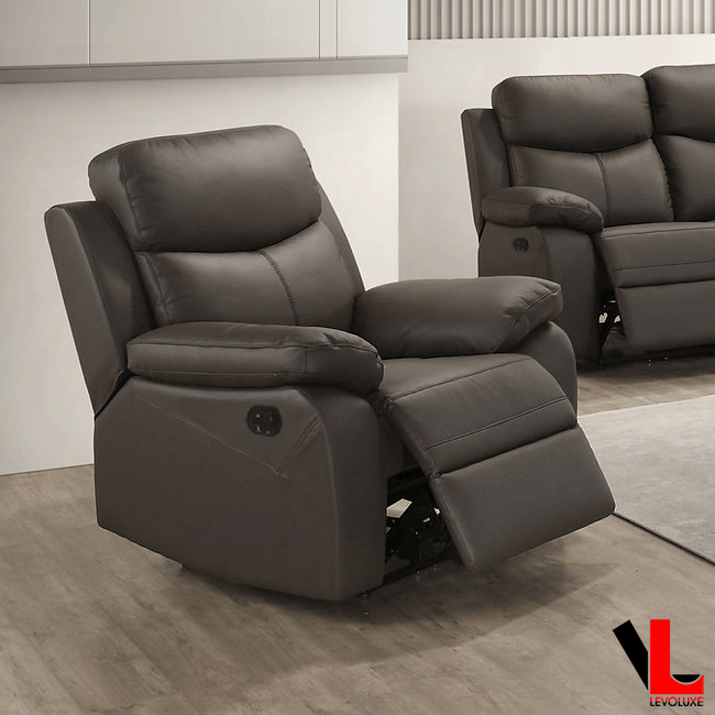 Levoluxe Chair Aveon 38.5" Pillow Top Arm Reclining Chair in Leather Match - Available in 3 Colours