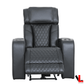 Levoluxe Colton 37" Leather Match Power Glider Reclining Chair with Power Headrest, Cupholders and Storage, image 4