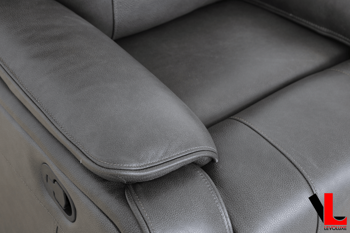 Levoluxe Chair Brindle 36.5" Leather Match Swivel Glider Reclining Chair - Available in 2 Colours