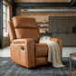 Levoluxe Chair Cavron 37" Leather Match Swivel Glider Reclining Chair - Available in 2 Colours