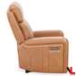 Levoluxe Chair Cavron 37" Power Glider Reclining Chair with Power Headrest in Cognac Leather Match