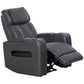 Levoluxe Chair Charcoal Colton 37" Leather Match Power Reclining Chair with Power Headrest, Cupholders and Storage - Available in 2 Colours