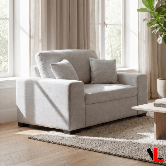 Levoluxe Chair Galveston 58.5" Power Sliding Chair in Chelsea Arctic