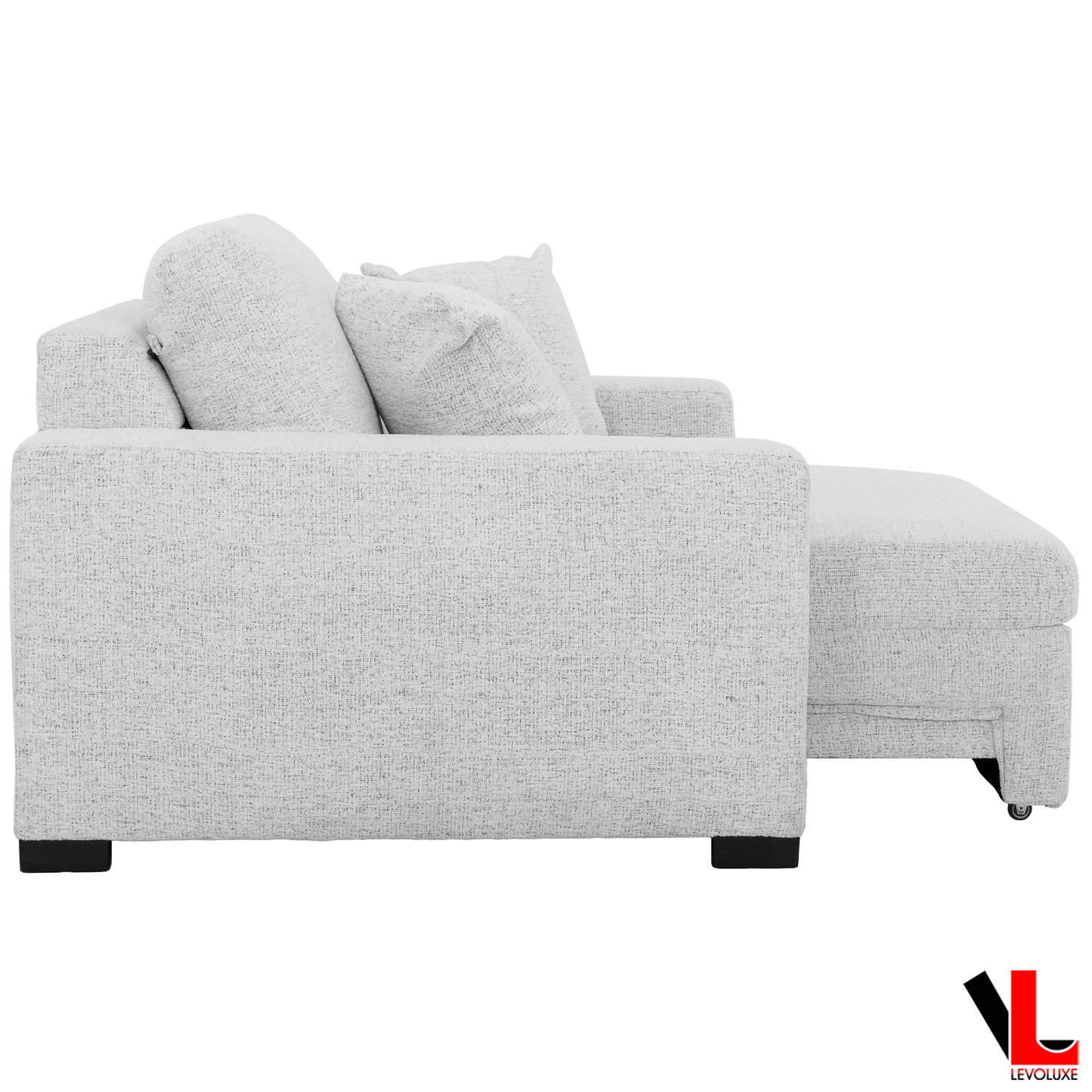 Levoluxe Chair Galveston 58.5" Power Sliding Chair in Chelsea Arctic