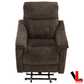 Levoluxe Chair Ladon 34" Power Lift Reclining Chair in Bayside Brown