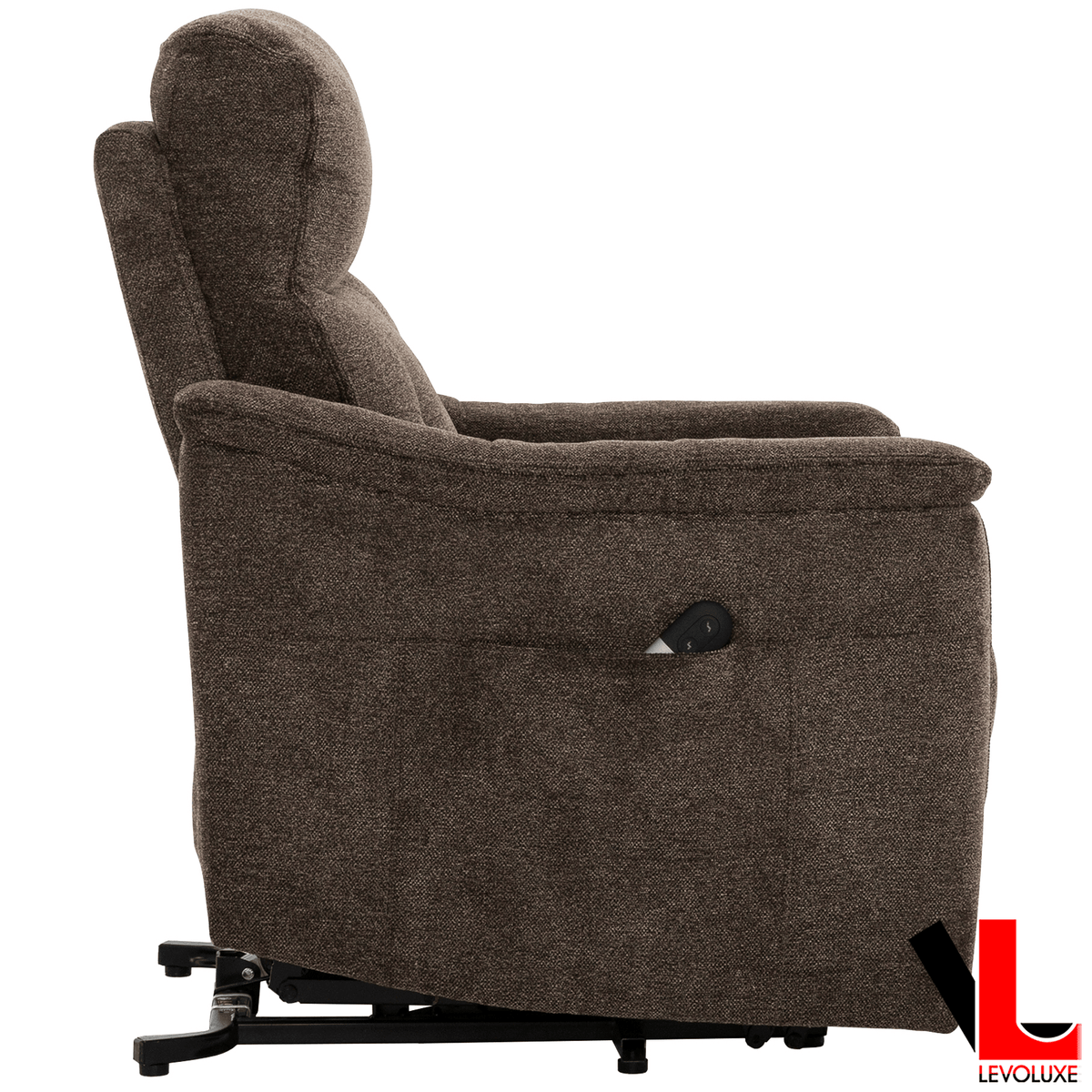 Levoluxe Chair Ladon 34" Power Lift Reclining Chair in Bayside Brown