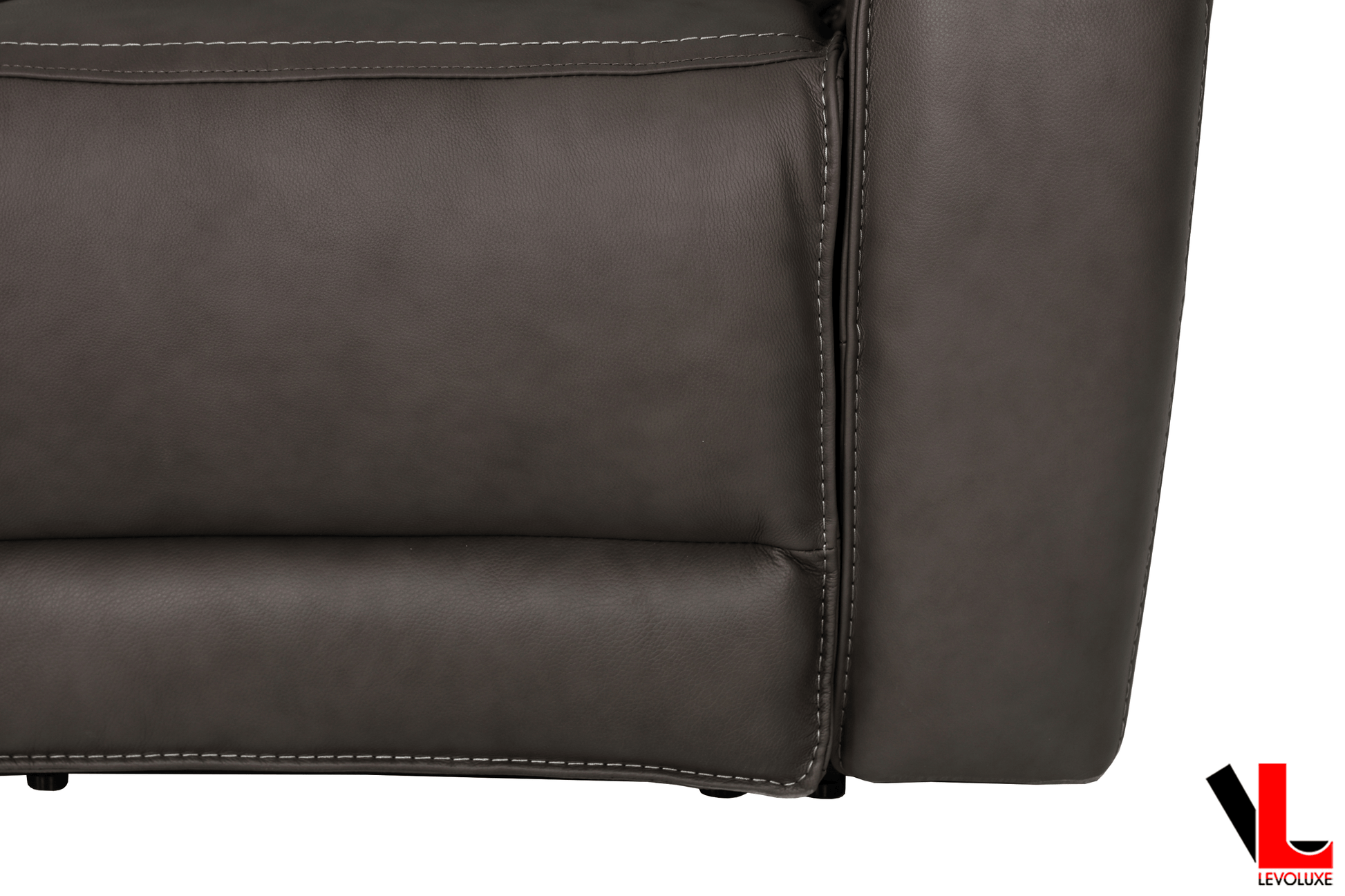 Levoluxe Chair Odessa 41.5" Power Reclining Chair with Power Headrest in Tex Grey Leather Match