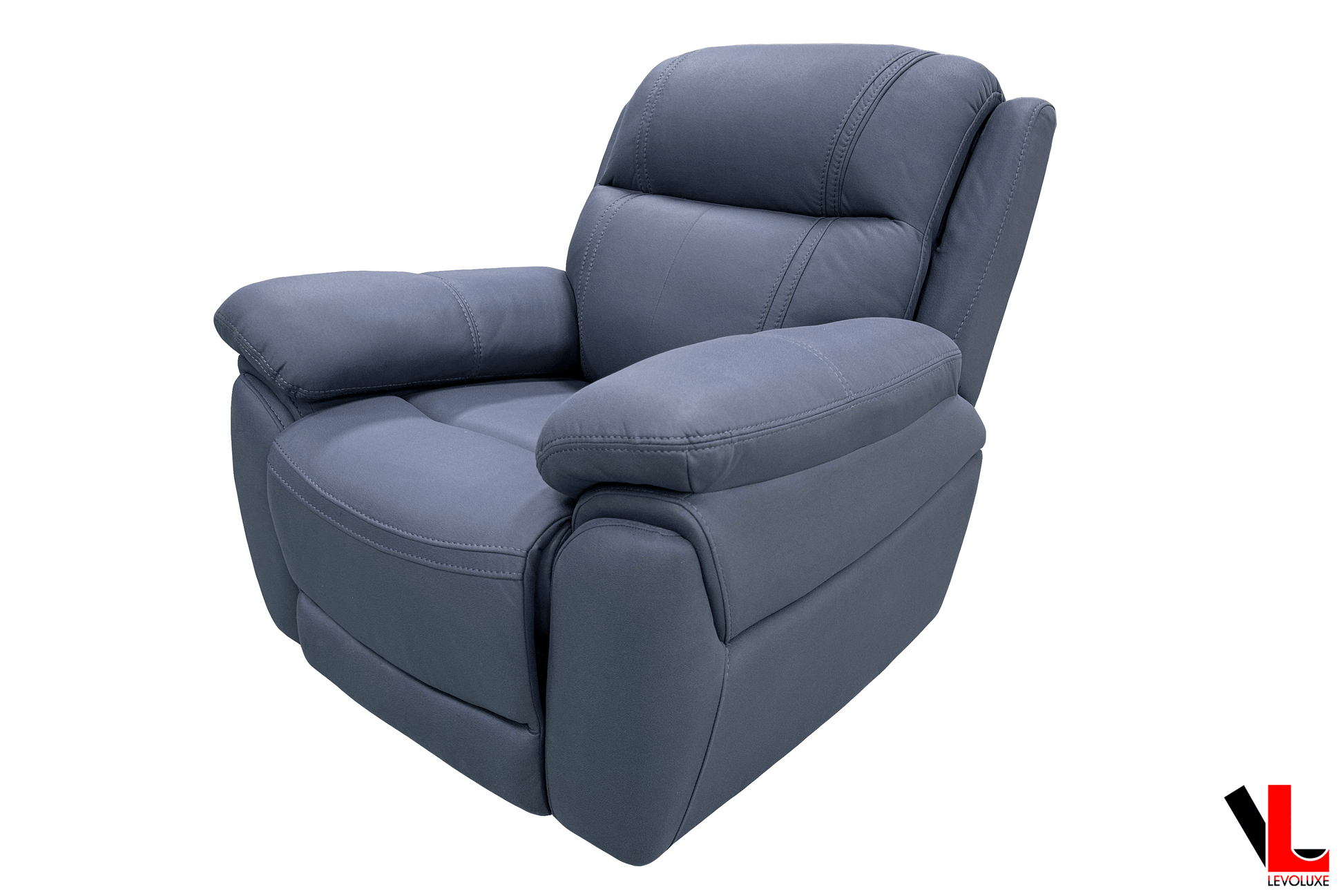 Levoluxe Chair Regent 40.5" Jaxxon Blue Power Reclining Chair with Power Headrest