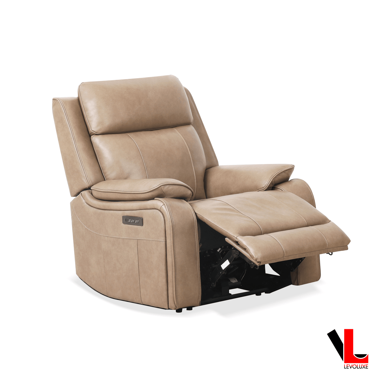 Levoluxe Brindle 3 Piece Leather Match Power Reclining Sofa, Loveseat and Chair Set, image 36