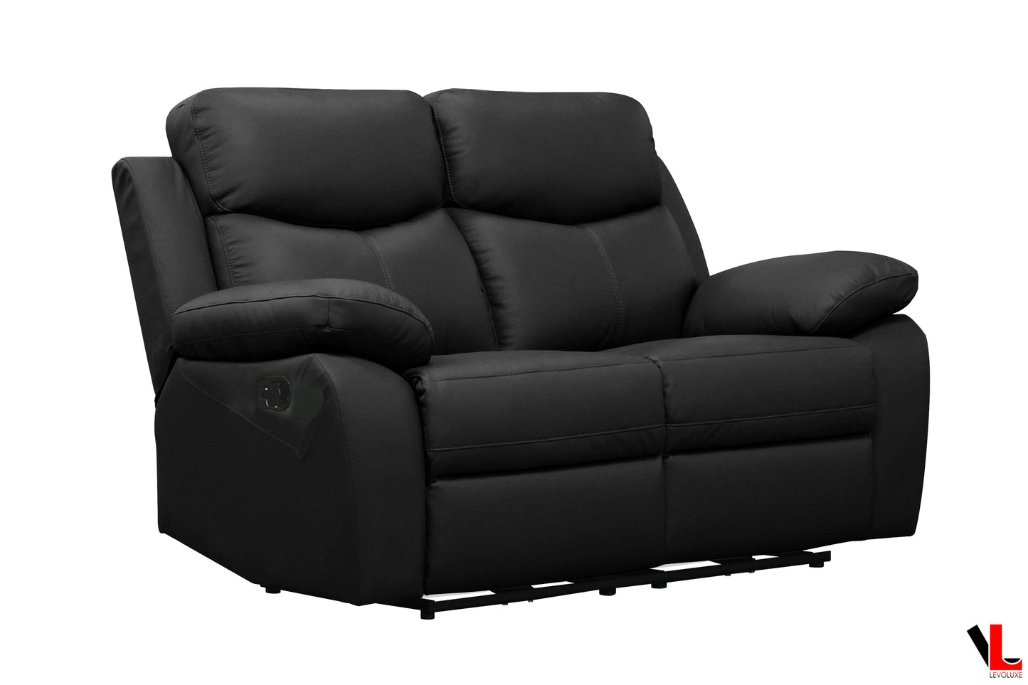 Levoluxe Aveon 62" Pillow Top Arm Reclining Loveseat in Leather Match, image 2