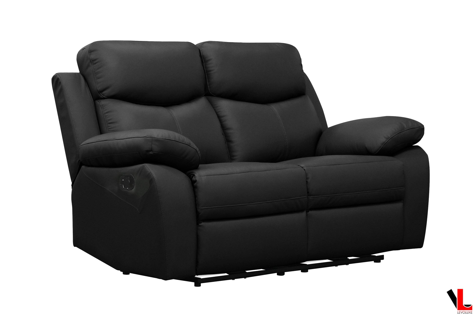 Levoluxe Aveon 62" Pillow Top Arm Reclining Loveseat in Leather Match, image 2