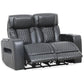 Levoluxe Colton 58" Leather Match Power Reclining 2 Seater Loveseat with Power Headrest, Cupholders and Storage, image 2
