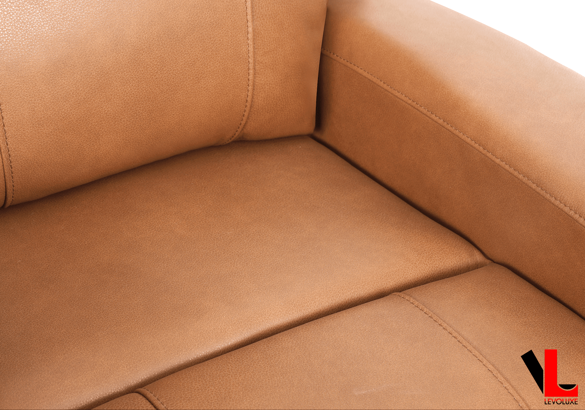 Levoluxe Loveseat Cavron 58" Power Reclining 2 Seater Loveseat with Power Headrests in Cognac Leather Match