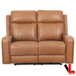 Levoluxe Loveseat Cavron 58" Power Reclining 2 Seater Loveseat with Power Headrests in Cognac Leather Match