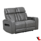 Levoluxe Colton 58" Leather Match Power Reclining 2 Seater Loveseat with Power Headrest, Cupholders and Storage, image 17