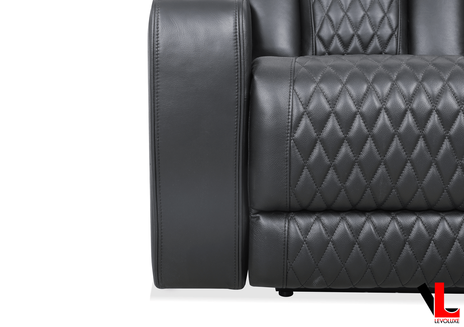 Levoluxe Colton 58" Leather Match Power Reclining 2 Seater Loveseat with Power Headrest, Cupholders and Storage, image 8