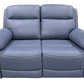 Levoluxe Loveseat Regent 62" Jaxxon Blue Power Reclining 2 Seater Loveseat with Power Headrests