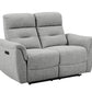 Levoluxe Loveseat Weave Grey Cain 57" Power Reclining Loveseat in Weave Fabric - Available in 2 Colours