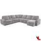 Levoluxe Infinity 150" Wide Large Modular L Shaped Sectional Sofa with Power Sliders and Storage in Soho Dark Grey, image 3