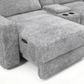 Levoluxe Infinity 150" Wide Large Modular L Shaped Sectional Sofa with Power Sliders and Storage in Soho Dark Grey, image 4