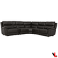 Levoluxe Sectional Knox 129" Wide Power Reclining Corner Sectional Sofa with Power Headrests and Storage Console in Espresso Leather Match