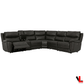 Levoluxe Sectional Knox 129" Wide Power Reclining Corner Sectional Sofa with Power Headrests and Storage Console in Espresso Leather Match