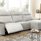 Levoluxe Sectional Right Facing Chaise Novak 102" Wide Power Reclining Sectional Sofa in Light Grey Leather Match