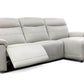 Levoluxe Sectional Right Facing Chaise Novak 102" Wide Power Reclining Sectional Sofa in Light Grey Leather Match