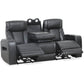 Levoluxe Colton 78" Leather Match Power Reclining 3 Seater Sofa with 2 Power Headrests, Cupholders, Storage and Drop Down Tray, image 2