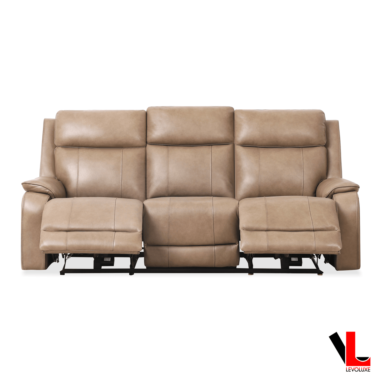 Levoluxe Brindle 83.5" Leather Match Power Reclining 3 Seater Sofa, image 15