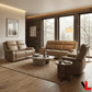 Levoluxe Brindle 3 Piece Leather Match Power Reclining Sofa, Loveseat and Chair Set, image 2