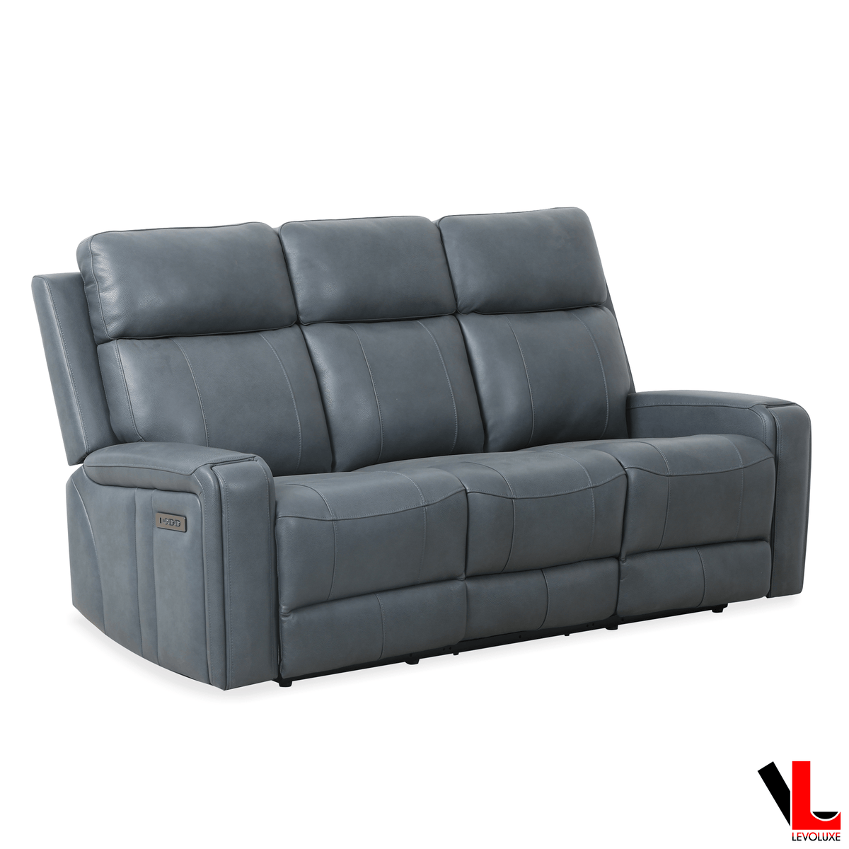 Levoluxe Cavron 78" Leather Match Power Reclining 3 Seater Sofa with Power Headrests, image 15