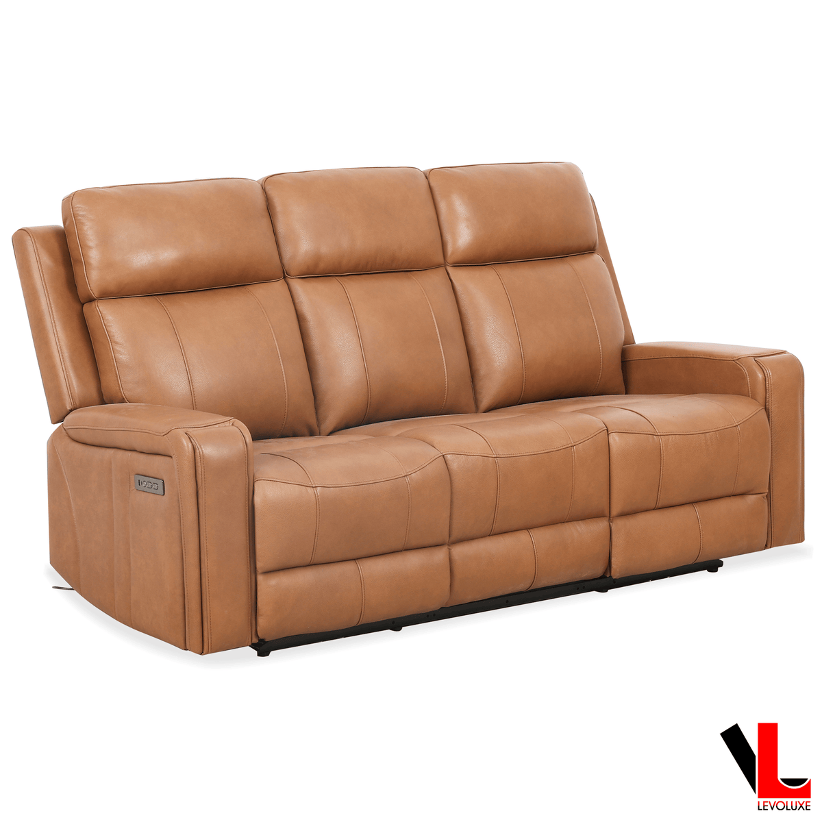 Levoluxe Cavron 78" Leather Match Power Reclining 3 Seater Sofa with Power Headrests, image 4
