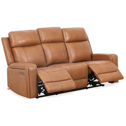 Levoluxe Cavron 78" Leather Match Power Reclining 3 Seater Sofa with Power Headrests, image 3