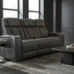 Levoluxe Colton 78" Leather Match Power Reclining 3 Seater Sofa with 2 Power Headrests, Cupholders, Storage and Drop Down Tray, image 16