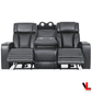 Levoluxe Colton 78" Leather Match Power Reclining 3 Seater Sofa with 2 Power Headrests, Cupholders, Storage and Drop Down Tray, image 4