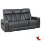 Levoluxe Colton 78" Leather Match Power Reclining 3 Seater Sofa with 2 Power Headrests, Cupholders, Storage and Drop Down Tray, image 3