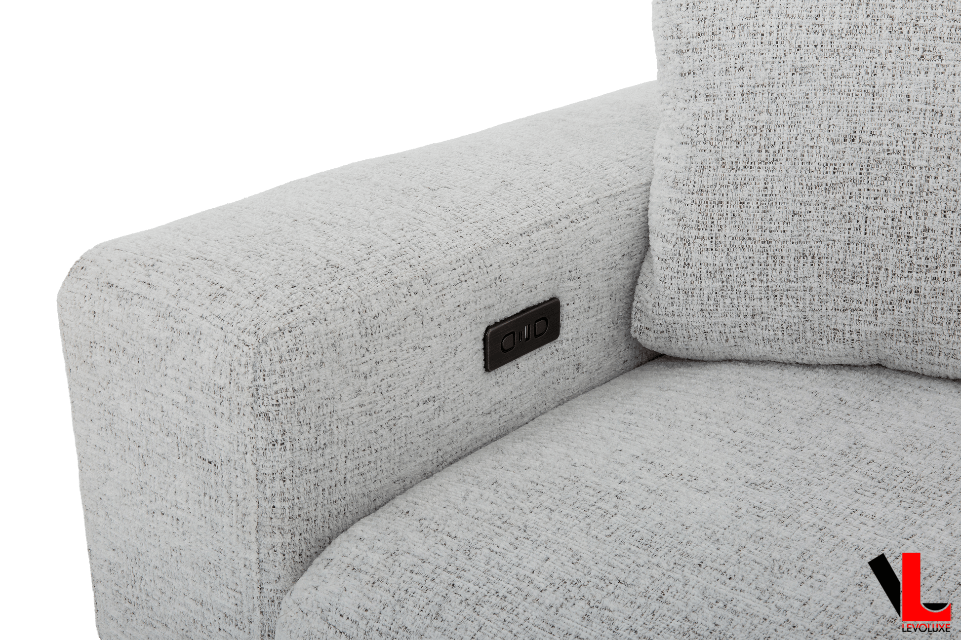 Levoluxe Sofa Galveston 106" Power Sliding 2 Seater Sofa in Chelsea Arctic