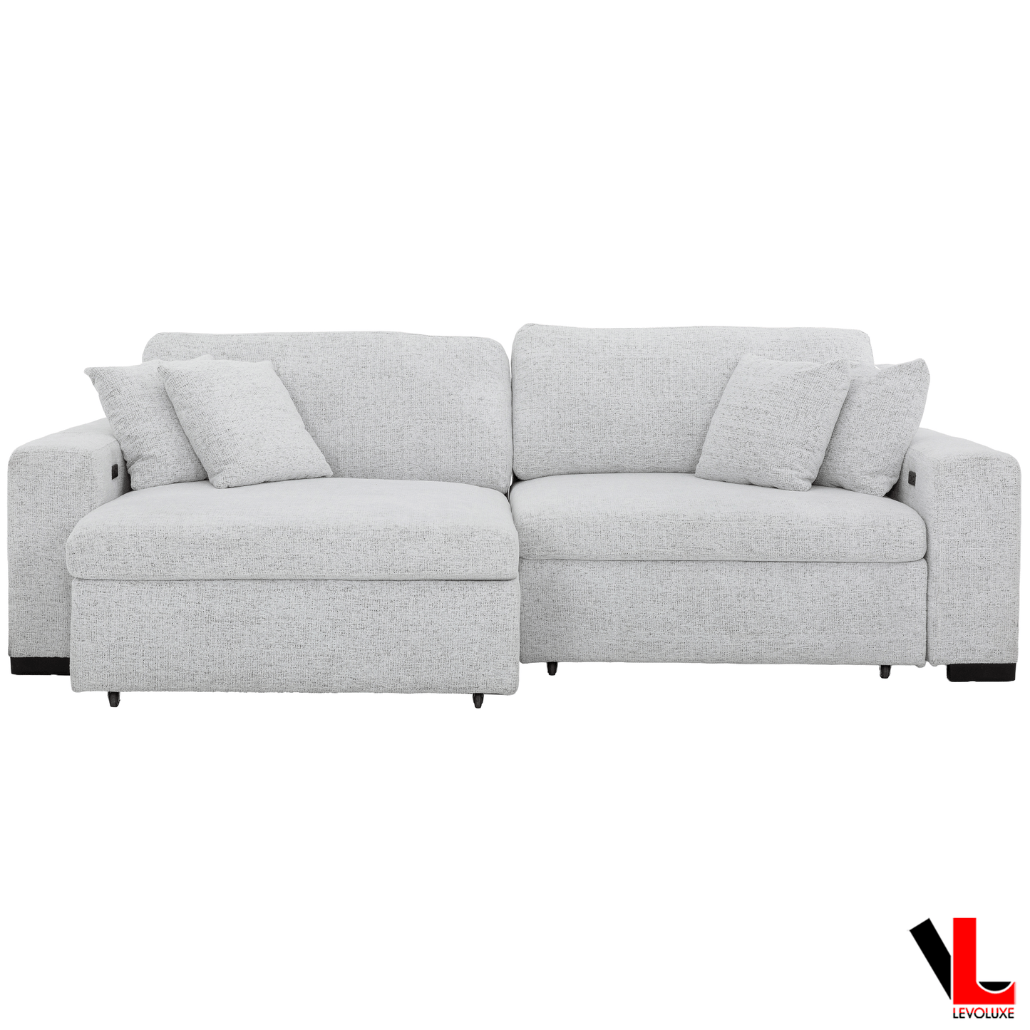 Levoluxe Sofa Galveston 106" Power Sliding 2 Seater Sofa in Chelsea Arctic