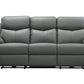 Levoluxe Sofa Grey Aveon 83" Pillow Top Arm Reclining Sofa in Leather Match - Available in 2 Colours